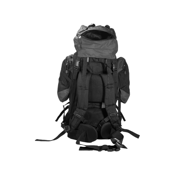 Туристичний рюкзак з анатомічною спинкою, 80 л, чорний з сірим