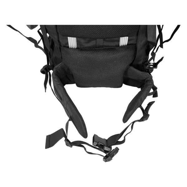 Туристичний рюкзак з анатомічною спинкою, 80 л, чорний з сірим