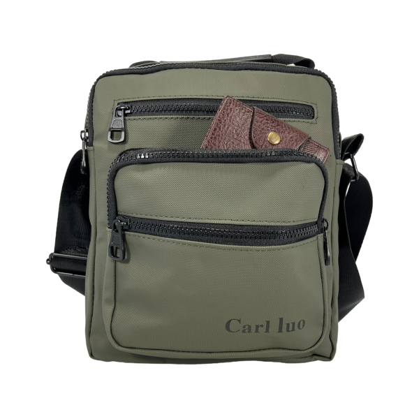 Сумка через плечо на пять отделений, крепкая, застежка на молнии, 5 л, цвет зеленый Сумка через плечо на пять отделений, крепкая, застежка на молнии, 5 л, цвет зеленый