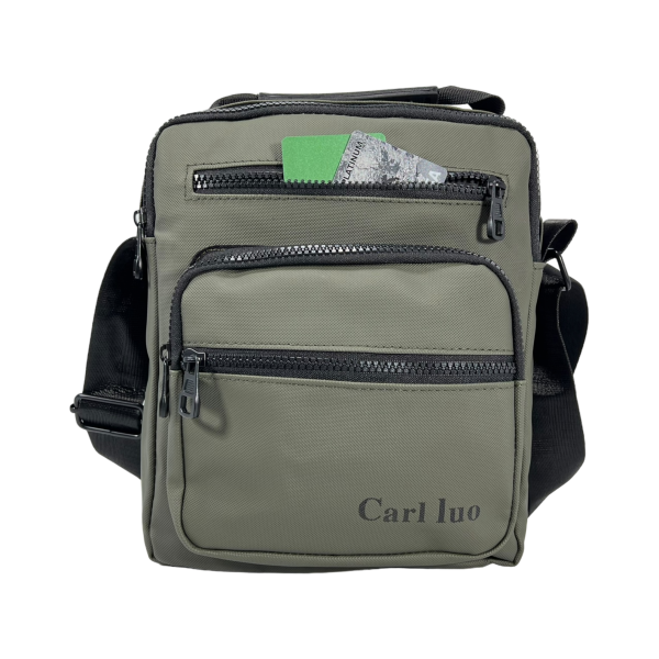 Сумка через плечо на пять отделений, крепкая, застежка на молнии, 5 л, цвет зеленый Сумка через плечо на пять отделений, крепкая, застежка на молнии, 5 л, цвет зеленый