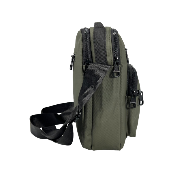 Сумка через плечо на пять отделений, крепкая, застежка на молнии, 5 л, цвет зеленый Сумка через плечо на пять отделений, крепкая, застежка на молнии, 5 л, цвет зеленый