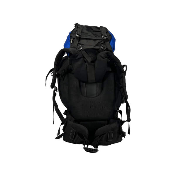 Туристичний рюкзак з анатомічною спинкою, на 80 л, чорний з синім
