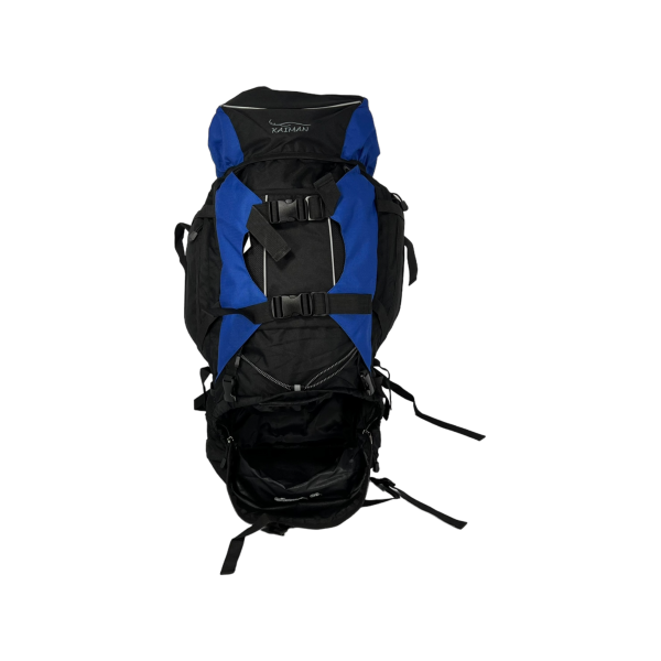 Туристичний рюкзак з анатомічною спинкою, на 80 л, чорний з синім