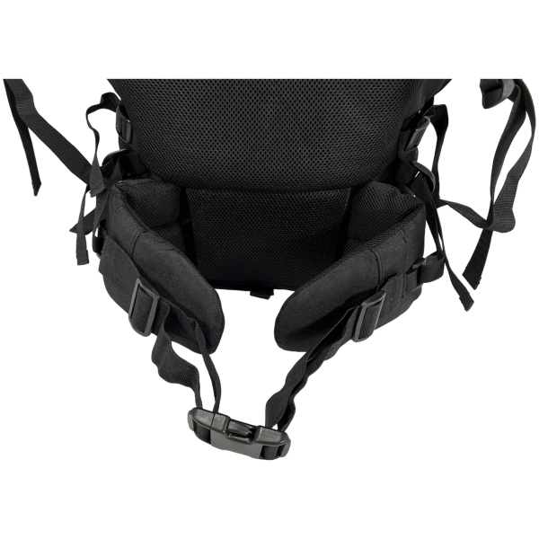 Туристичний рюкзак з анатомічною спинкою, на 80 л, чорний з синім