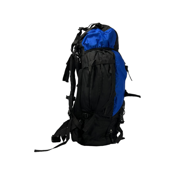 Туристичний рюкзак з анатомічною спинкою, на 80 л, чорний з синім