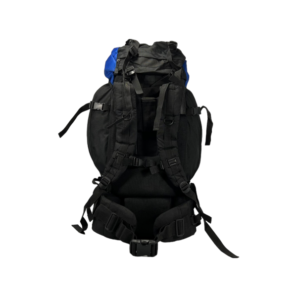 Туристичний рюкзак з анатомічною спинкою, на 80 л, чорний з синім
