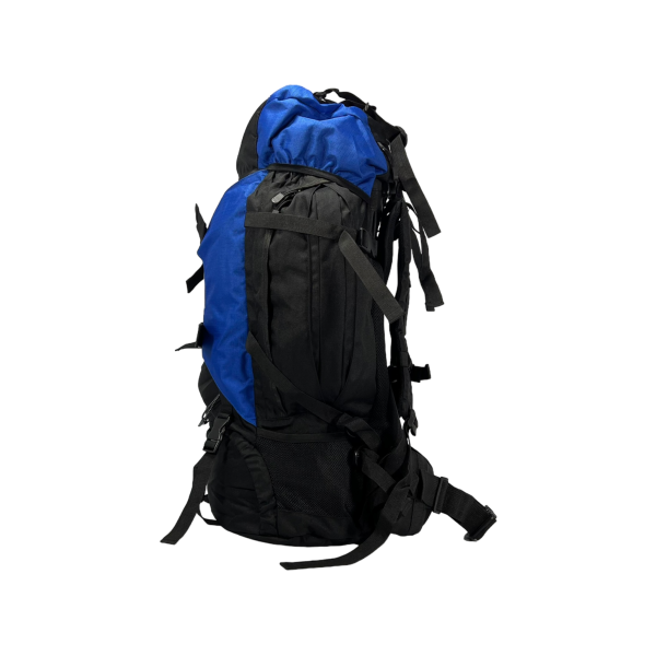 Туристичний рюкзак з анатомічною спинкою, на 80 л, чорний з синім