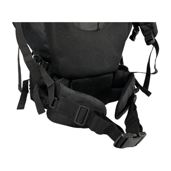 Туристичний рюкзак з анатомічною спинкою, на 80 л, чорний з синім