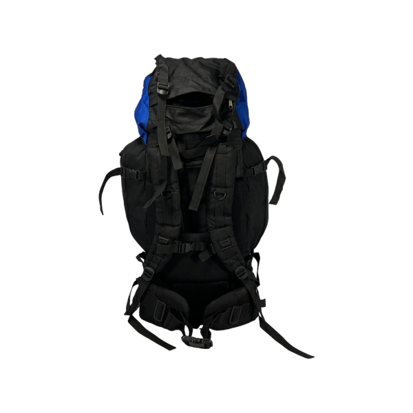 Туристичний рюкзак з анатомічною спинкою, на 80 л, чорний з синім