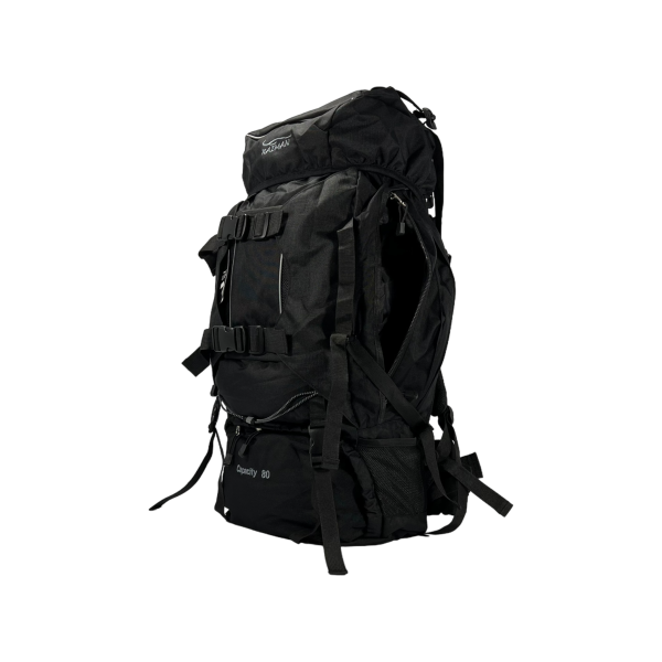 Туристичний рюкзак з анатомічною спинкою, на 80 л, чорного кольору Туристичний рюкзак з анатомічною спинкою, на 80 л, чорного кольору