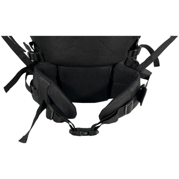 Туристический рюкзак с анатомической спинкой, на 80 л, черный с серым