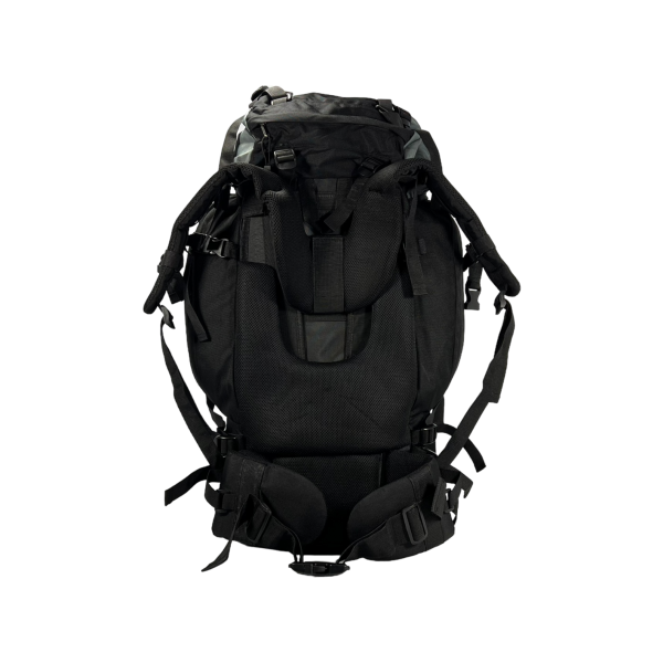 Туристический рюкзак с анатомической спинкой, на 80 л, черный с серым