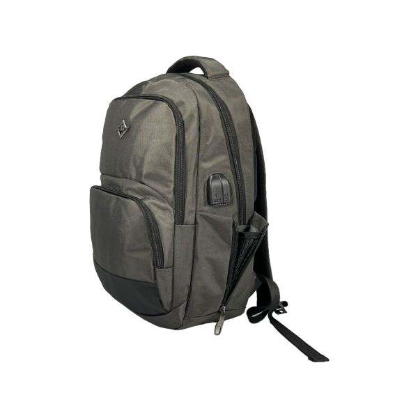 Городской рюкзак, 15 л, серый, 3 основных отделения, органайзер, боковые карманы Городской рюкзак, 15 л, серый, 3 основных отделения, органайзер, боковые карманы