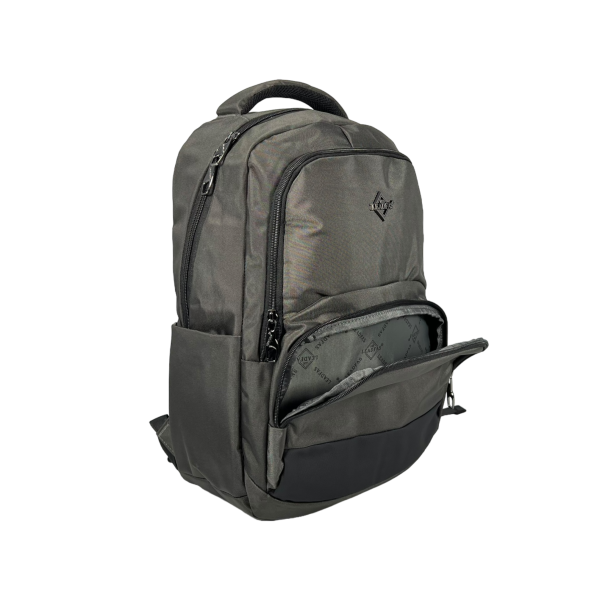 Городской рюкзак, 15 л, серый, 3 основных отделения, органайзер, боковые карманы Городской рюкзак, 15 л, серый, 3 основных отделения, органайзер, боковые карманы