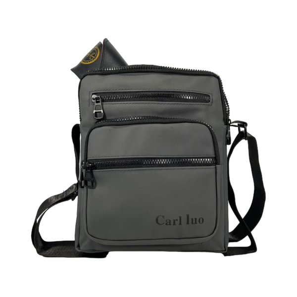 Прочная сумка через плечо, вместительная, 5 отделений, цвет серый Прочная сумка через плечо, вместительная, 5 отделений, цвет серый