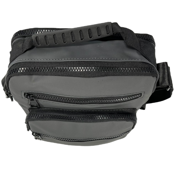 Прочная сумка через плечо, вместительная, 5 отделений, цвет серый Прочная сумка через плечо, вместительная, 5 отделений, цвет серый