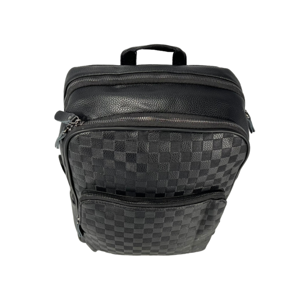 Городской рюкзак на три отделения, экокожа, крепкий, крепление на чемодан Городской рюкзак на три отделения, экокожа, крепкий, крепление на чемодан