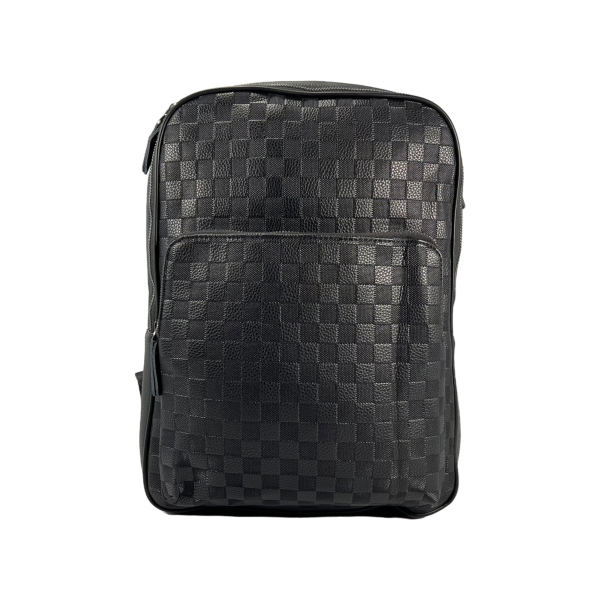 Городской рюкзак на три отделения, экокожа, крепкий, крепление на чемодан