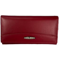 Женский кошелек из натуральной кожи, бордовый, с застежкой на молнии Женский кошелек из натуральной кожи, бордовый, с застежкой на молнии
