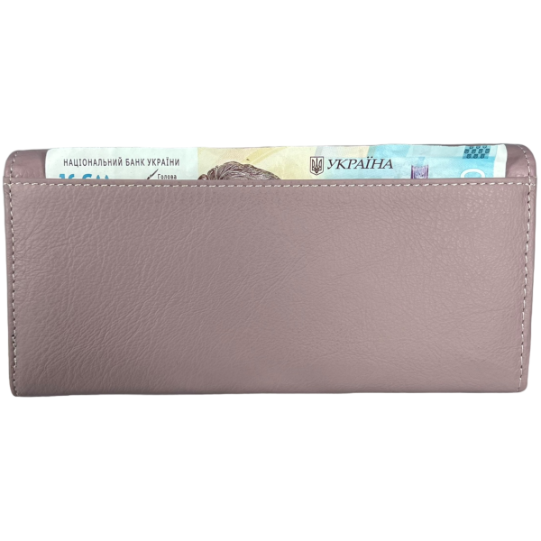 Кошелек женский из натуральной кожи, розовый, с застежкой на молнии Кошелек женский из натуральной кожи, розовый, с застежкой на молнии