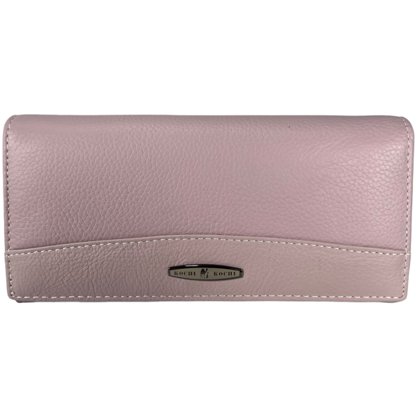 Кошелек женский из натуральной кожи, розовый, с застежкой на молнии