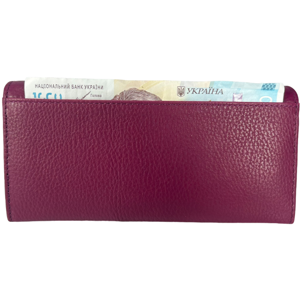 Кожаный женский кожаный, фиолетовый, с застежкой на молнии Кожаный женский кожаный, фиолетовый, с застежкой на молнии