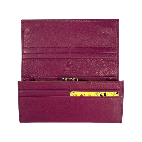 Кожаный женский кожаный, фиолетовый, с застежкой на молнии Кожаный женский кожаный, фиолетовый, с застежкой на молнии