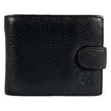 Чоловічий гаманець з натуральної шкіри чорного кольору