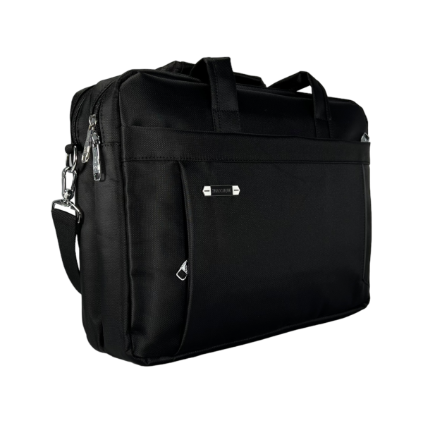 Комфортная сумка для ноутбука на пять отделений, черная