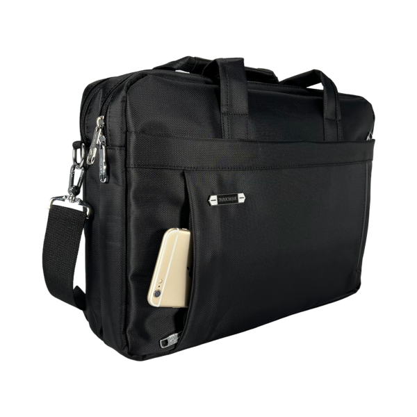 Комфортная сумка для ноутбука на пять отделений, черная
