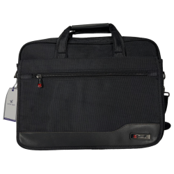 Мужская сумка для ноутбука на семь отделений черного цвета Мужская сумка для ноутбука на семь отделений черного цвета