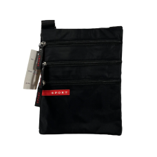 Практичная сумка через плечо на три отделения, 0,5 л, регулируемый ремень, черная