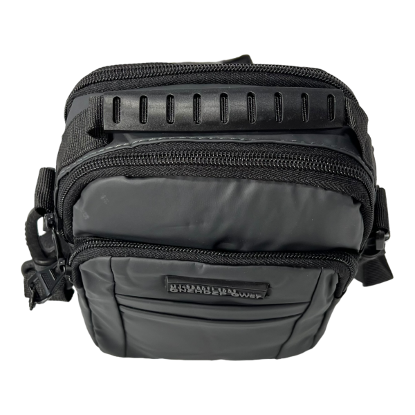 Прочная и надежная сумка через плечо на 4 отделения, 2 л, серая