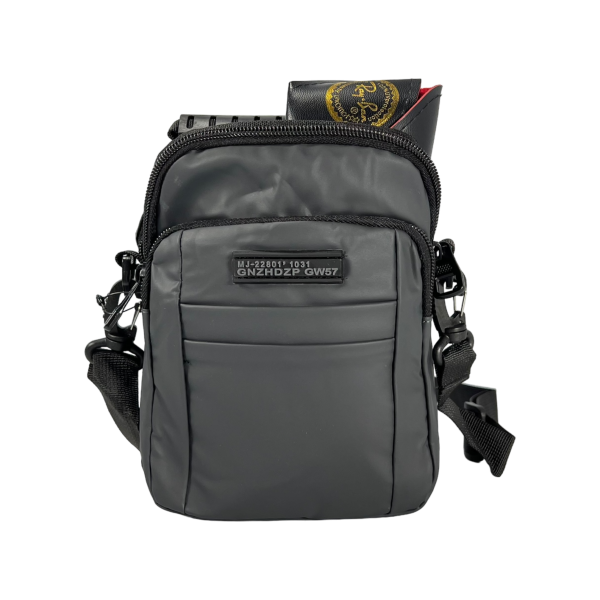 Прочная и надежная сумка через плечо на 4 отделения, 2 л, серая