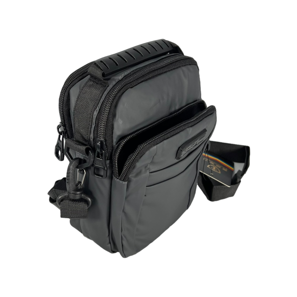 Прочная и надежная сумка через плечо на 4 отделения, 2 л, серая