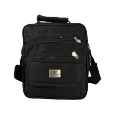Сумка через плечо на 6 отделений, 13 л, черная