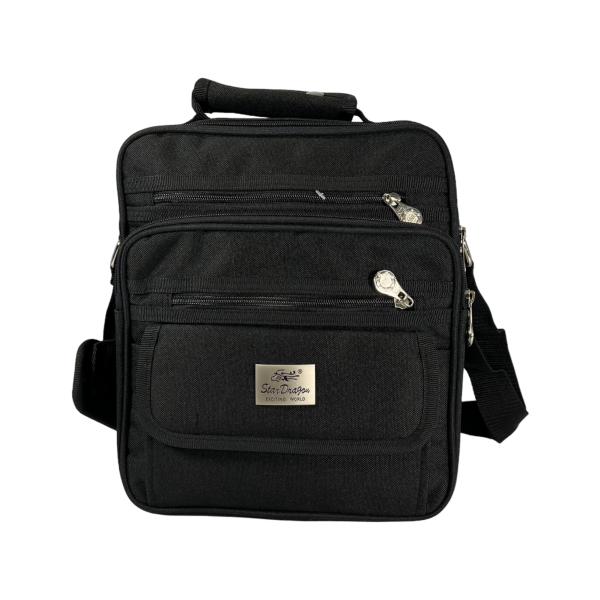 Сумка через плечо на 6 отделений, 13 л, черная