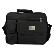 Сумка через плечо на пять отделений оптимального размера, 15 л, черная