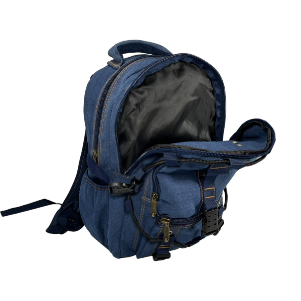 Брезентовий рюкзак, 20 л, міцний, зносостійкий, водовідштовхуюча тканина, колір синій Брезентовий рюкзак, 20 л, міцний, зносостійкий, водовідштовхуюча тканина, колір синій