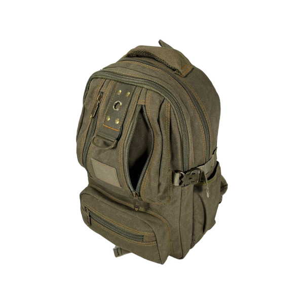 Брезентовый рюкзак, 15 л, крепкий, износостойкий, водоотталкивающая ткань, цвет хаки