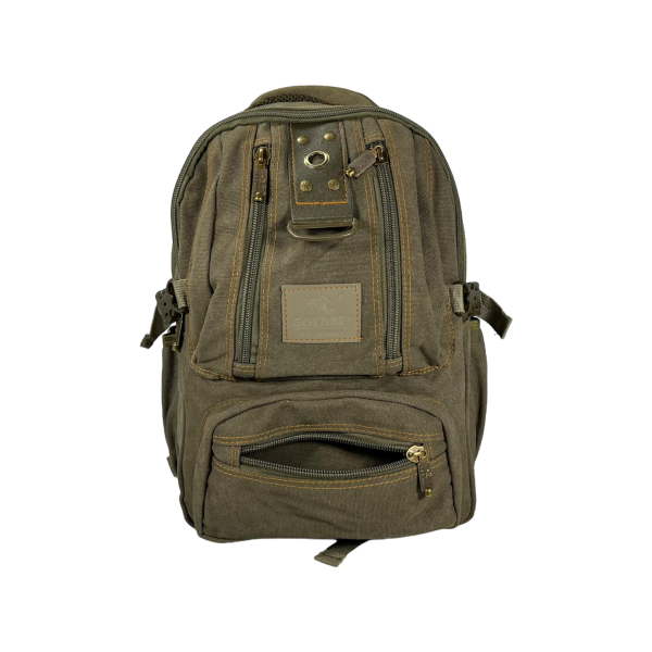 Брезентовый рюкзак, 15 л, крепкий, износостойкий, водоотталкивающая ткань, цвет хаки
