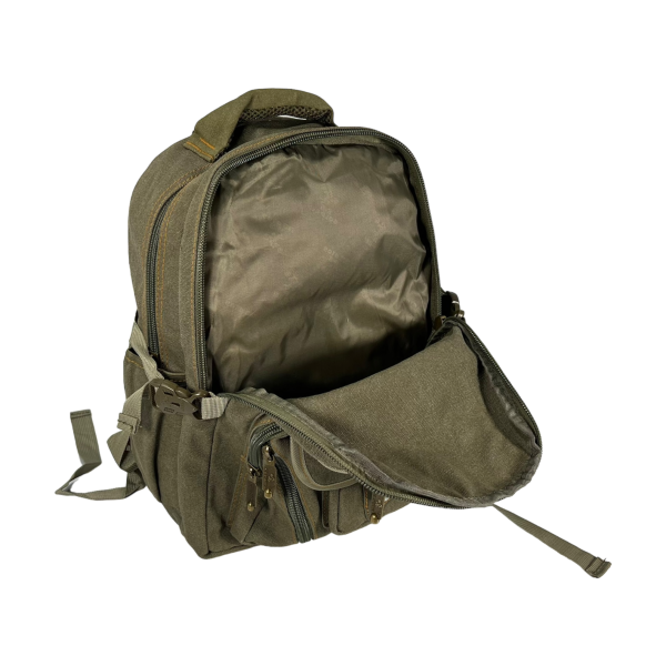 Міцний брезентовий рюкзак, 20 л, практичний, колір хакі