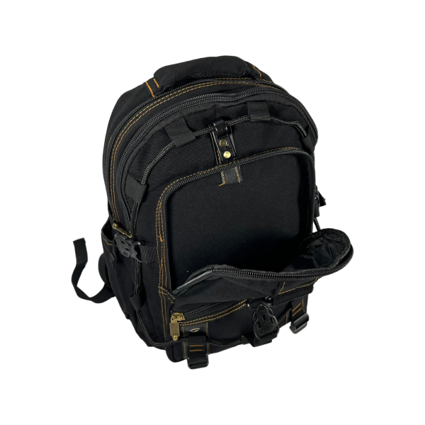 Брезентовий рюкзак, 20 л, практичний, міцний, колір чорний