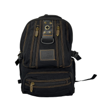 Брезентовий рюкзак, 15 л, міцний, зносостійкий, водовідштовхуюча тканина, колір чорний