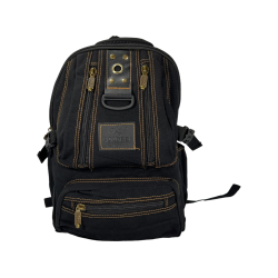 Брезентовый рюкзак, 15 л, крепкий, износостойкий, водоотталкивающая ткань, цвет черный