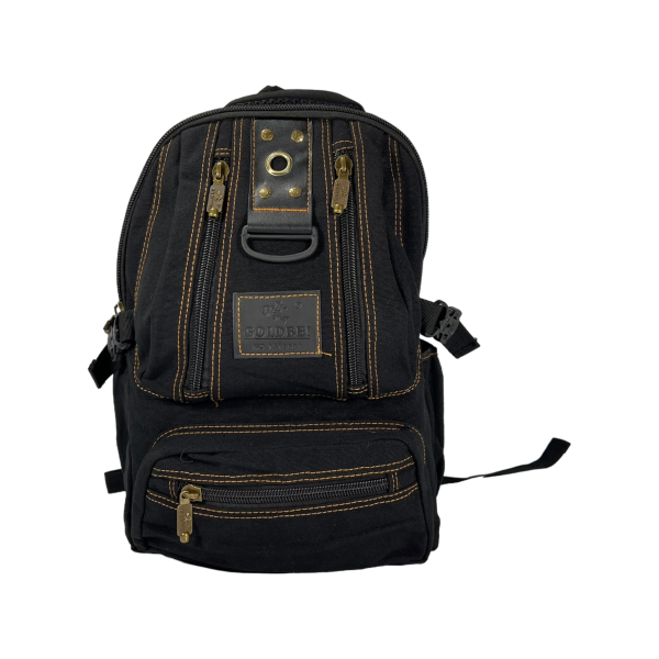 Брезентовий рюкзак, 15 л, міцний, зносостійкий, водовідштовхуюча тканина, колір чорний