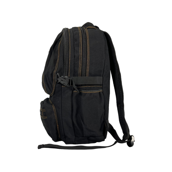 Брезентовий рюкзак, 15 л, міцний, зносостійкий, водовідштовхуюча тканина, колір чорний