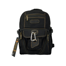 Міцний брезентовий рюкзак, 20 л, практичний, колір чорний