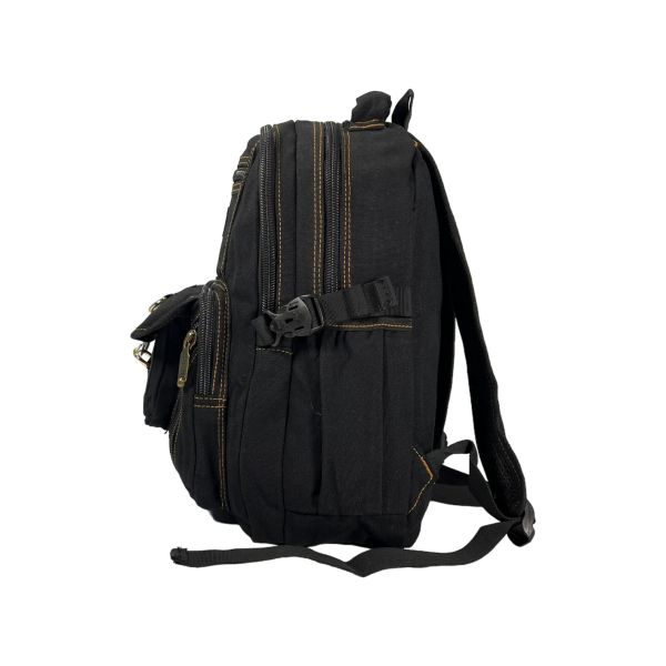 Міцний брезентовий рюкзак, 20 л, практичний, колір чорний