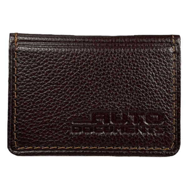 Обложка для автодокументов BagWay, ручная работа, темно-коричневая